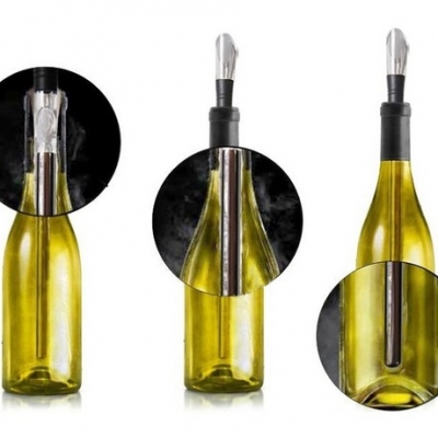 wine bottle chiller stainless steel_good promotional gift wine cooler_wine accessory chiller