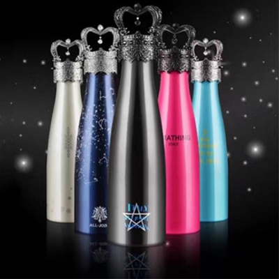 gift stainless steel bottle_creative women crown cup_customized design vacuum bottle